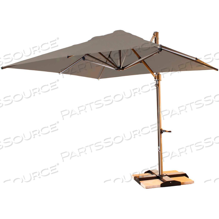 10' SQUARE CANTILEVER UMBRELLA - LINEN - WINDMASTER SERIES 