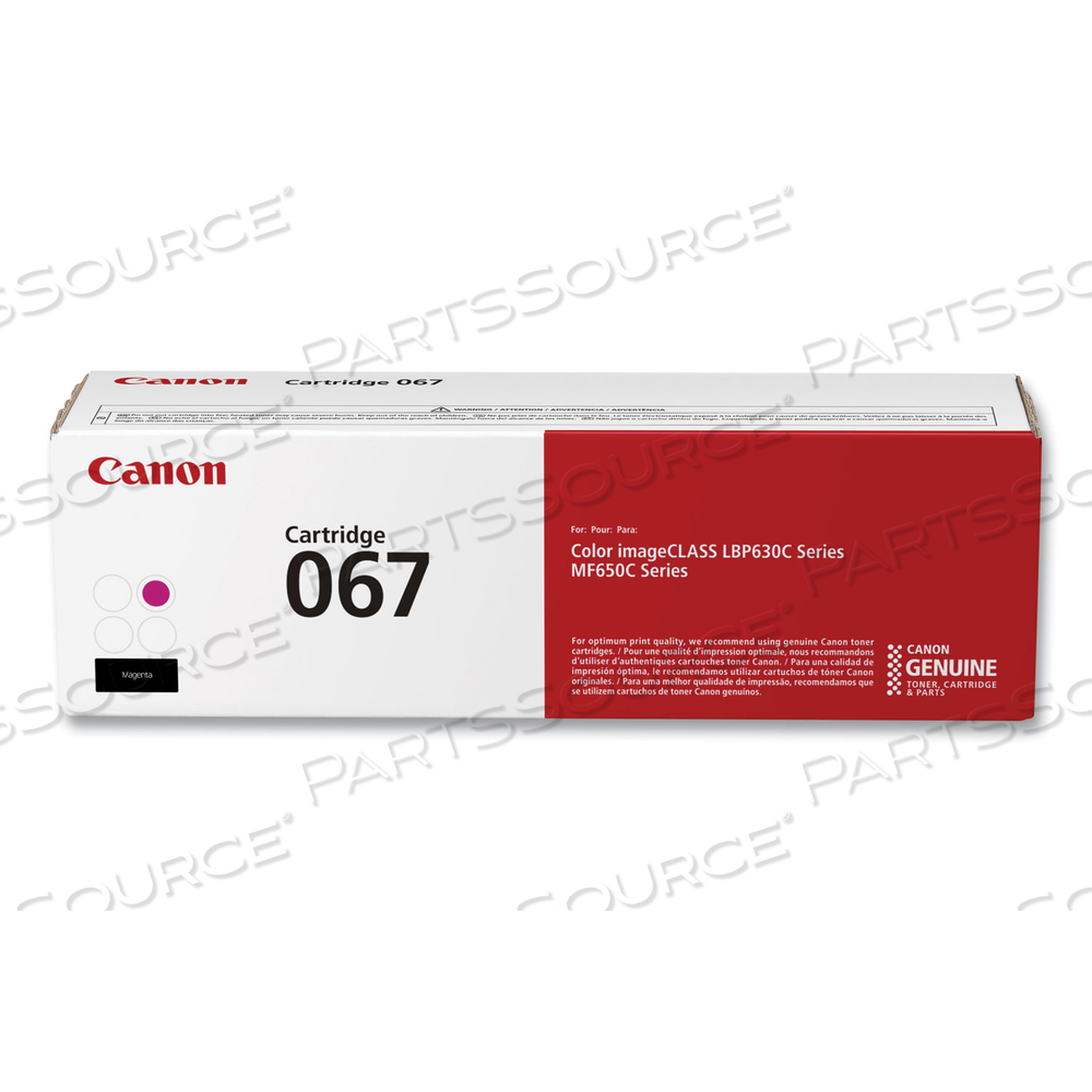 5100C001 (067) TONER, 1,250 PAGE-YIELD, MAGENTA by Canon (Consumer Electronics)