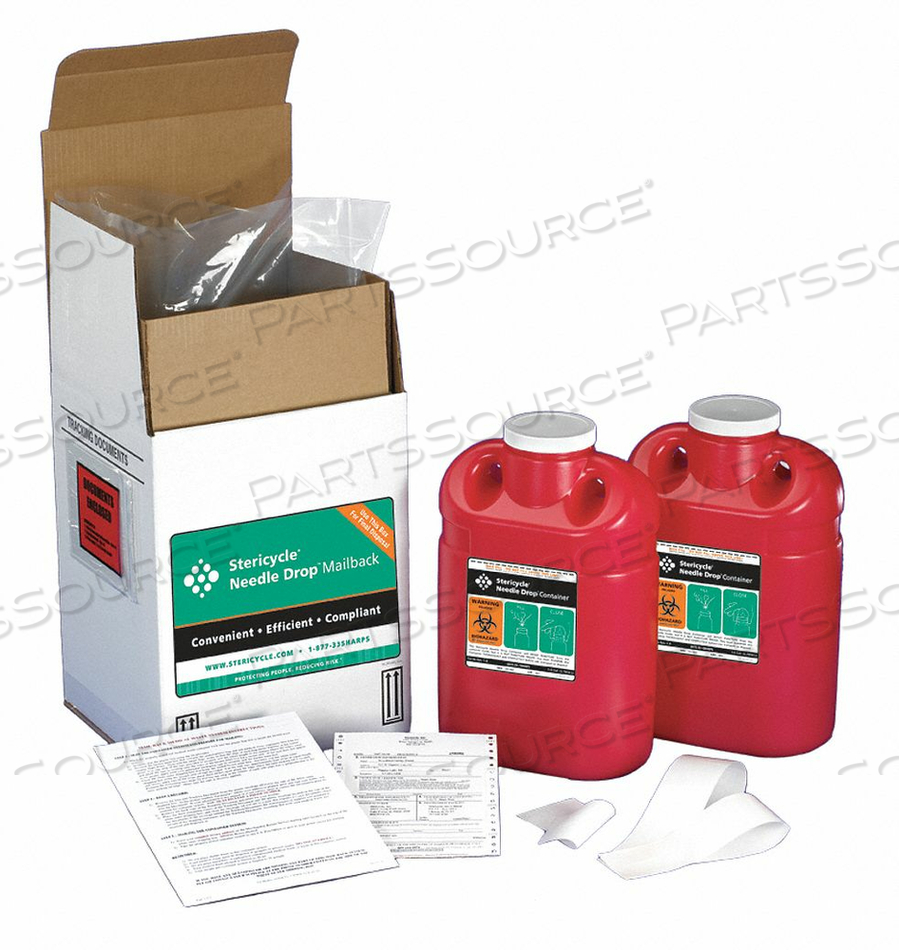SHARPS MAILBACK SYSTEM 2 GAL. SCREW LID by Stericycle SHARPS MAILBACK SYSTEM 2 GAL. SCREW LID by Stericycle