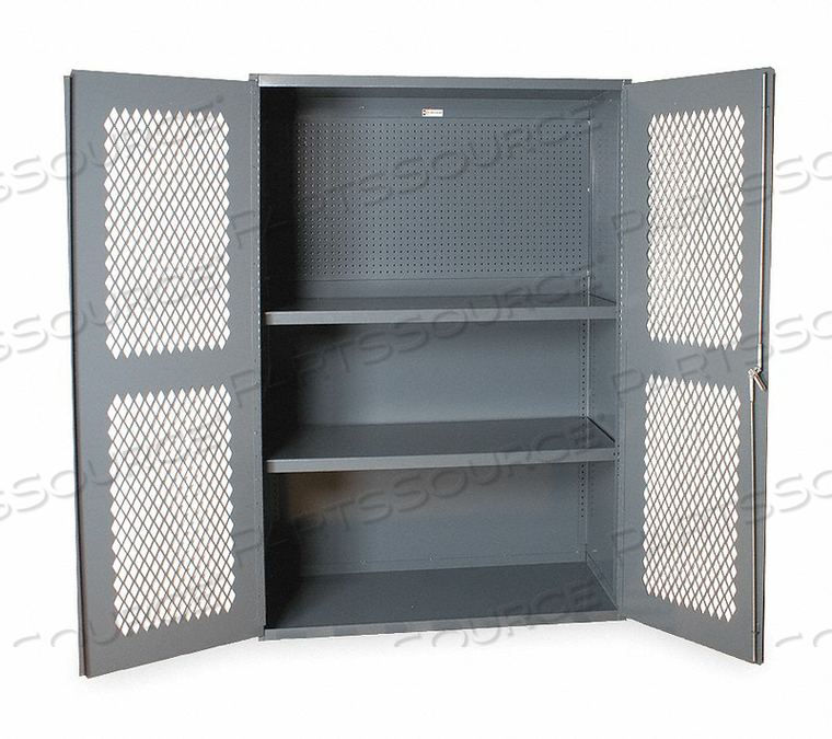 SHELVING PEGBOARD CABINET 72 H 48 W GRAY by Durham Manufacturing Company
