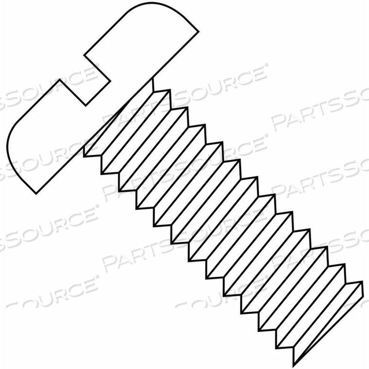 2-56 X 1/4 SLOTTED PAN MACHINE SCREW - FULL THREAD - NYLON - PKG OF 2500 by Kanebridge Corporation
