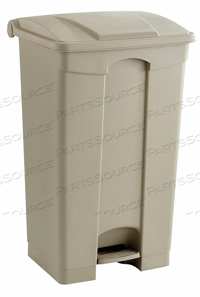 TRASH CAN RECTANGULAR 23 GAL. TAN by Safco