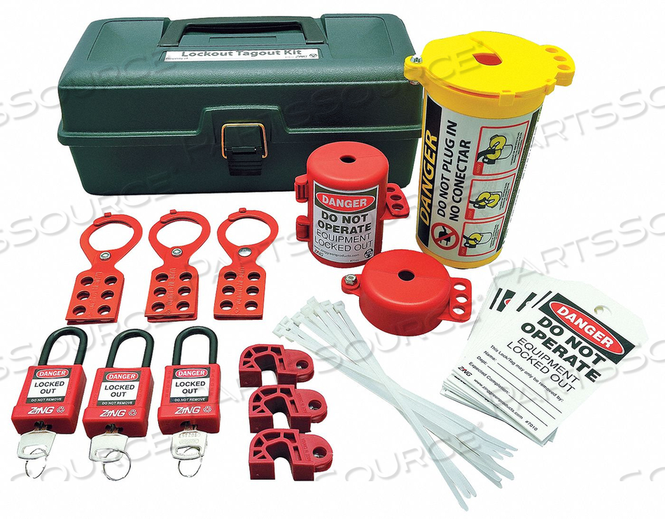 PORTABLE LOCKOUT KIT ELECTRICAL TOOL BOX by ZING Green Safety Products