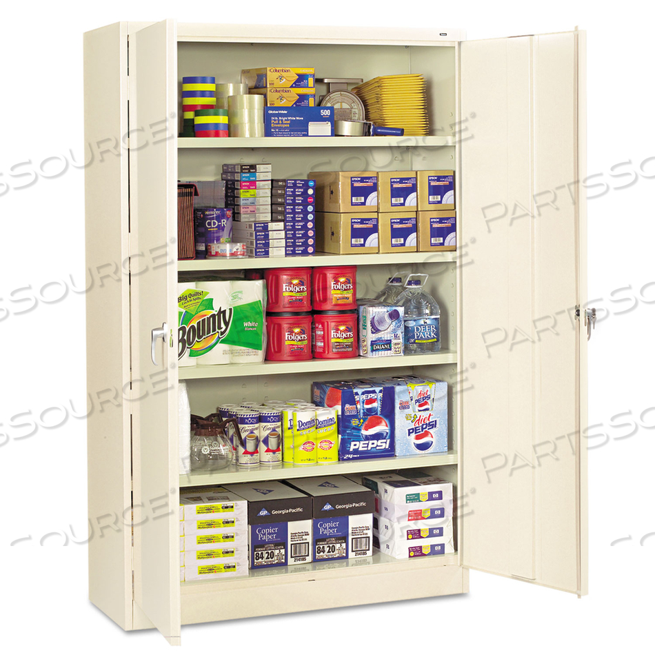 ASSEMBLED JUMBO STEEL STORAGE CABINET, 48W X 24D X 78H, PUTTY by Tennsco Corp.