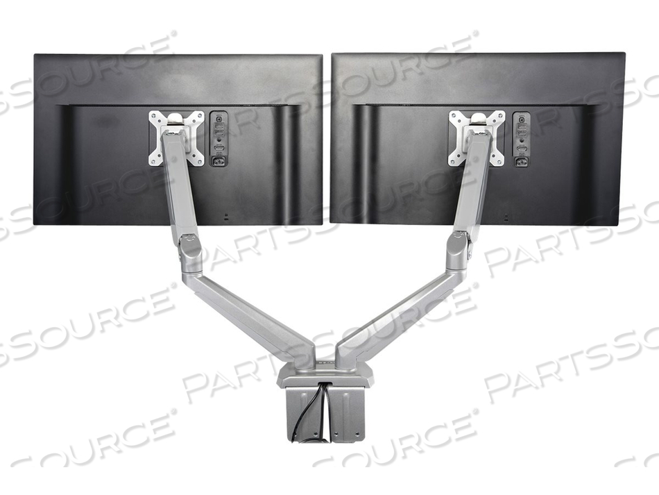 DESK MOUNT DUAL MONITOR ARM WITH USB & AUDIO, GROMMET/DESK CLAMP VESA MOUNT FOR UP TO 32 INCH DISPLAYS, 2X USB, 2X 3.5MM AUDIO, ERGONOMIC FU by StarTech.com Ltd. DESK MOUNT DUAL MONITOR ARM WITH USB & AUDIO, GROMMET/DESK CLAMP VESA MOUNT FOR UP TO 32 INCH DISPLAYS, 2X USB, 2X 3.5MM AUDIO, ERGONOMIC FU by StarTech.com Ltd.