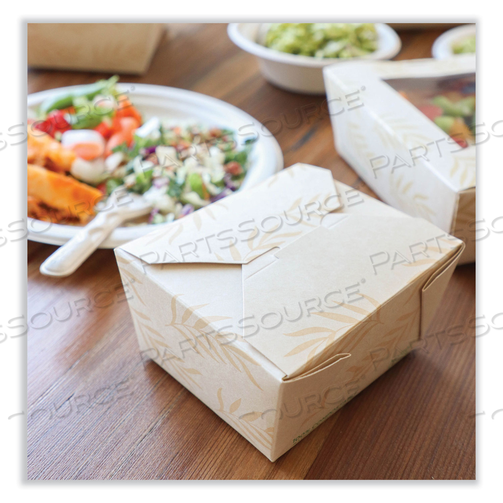NO TREE FOLDED TAKEOUT CONTAINERS, 26 OZ, 4.2 X 5.2 X 2.5, NATURAL, SUGARCANE by World Centric