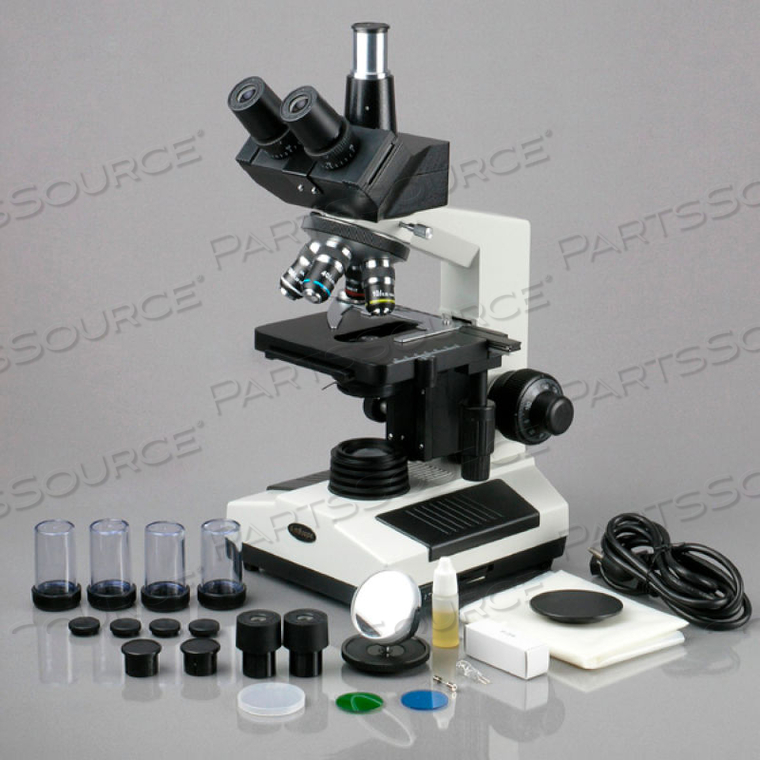 AMSCOPE 40X-1600X DOCTOR VETERINARY CLINIC BIOLOGICAL COMPOUND MICROSCOPE WITH 9MP CAMERA by United Scope AMSCOPE 40X-1600X DOCTOR VETERINARY CLINIC BIOLOGICAL COMPOUND MICROSCOPE WITH 9MP CAMERA by United Scope