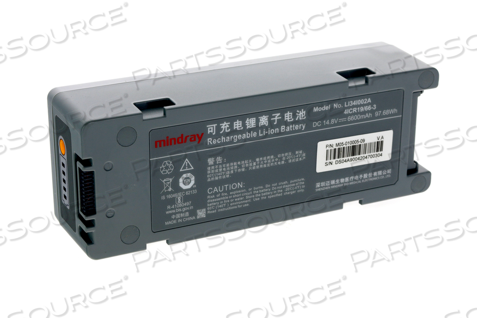 BATTERY RECHARGEABLE, LITHIUM ION by Mindray North America BATTERY RECHARGEABLE, LITHIUM ION by Mindray North America