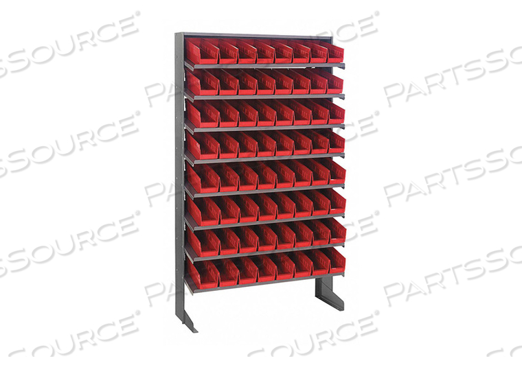 E1545 PICK RACK 60 OVERALL H 64 BINS RED by Quantum Storage Systems