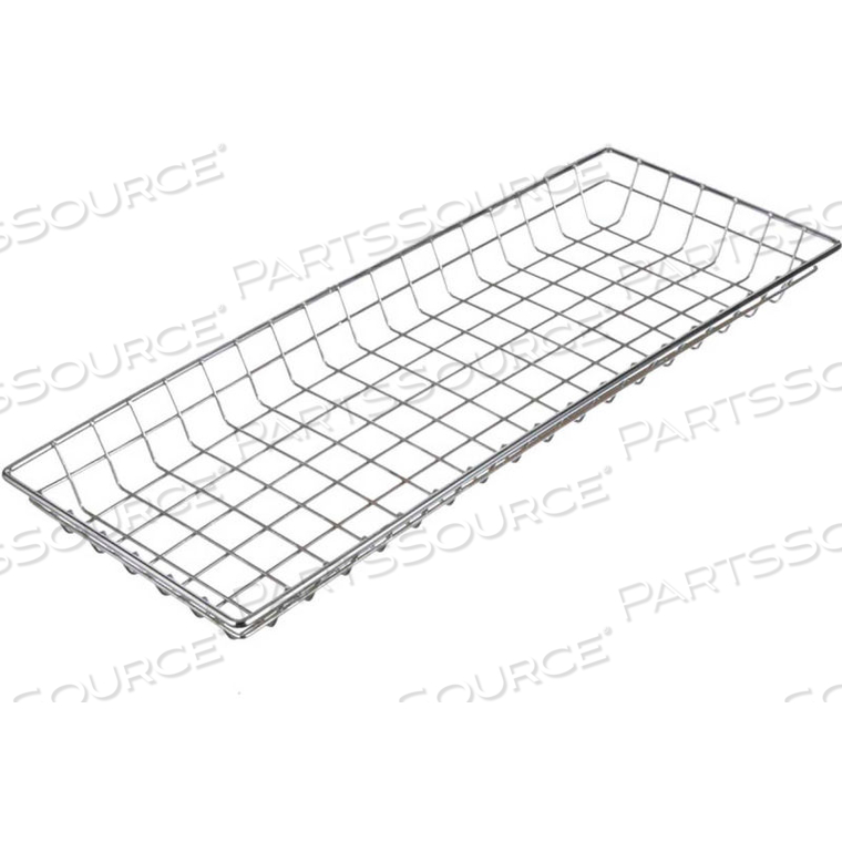 PLAIN STEEL CHROME PLATED WIRE NESTING BASKET 26"L X 10"W X 2"H, QTY 5+ by Marlin Steel Wire Products Inc