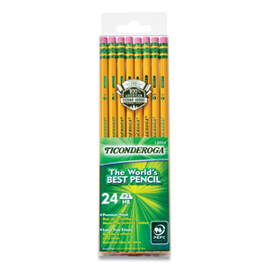 PENCILS, HB (#2), BLACK LEAD, YELLOW BARREL, 24/PACK by Dixon Ticonderoga PENCILS, HB (#2), BLACK LEAD, YELLOW BARREL, 24/PACK by Dixon Ticonderoga