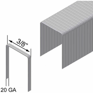 20 GAUGE STAPLE - 5/16" LENGTH - 3/8" CROWN - GALVANIZED STEEL - PKG OF 100000 by Prebena