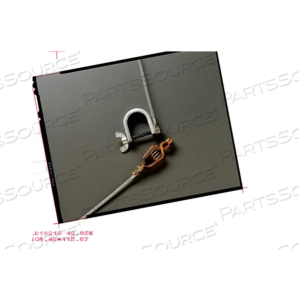BONDING AND GROUNDING WIRE, ALLIGATOR CLIP/C-CLAMP, 5 FT, CLEAR, VINYL by Approved Vendor BONDING AND GROUNDING WIRE, ALLIGATOR CLIP/C-CLAMP, 5 FT, CLEAR, VINYL by Approved Vendor