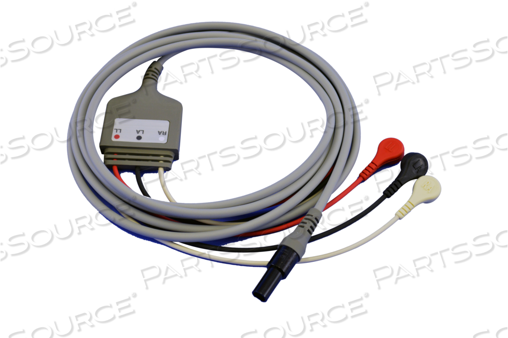 8FT AAMI 3 LEAD DIN STYLE MICROPAQ ECG CABLE 