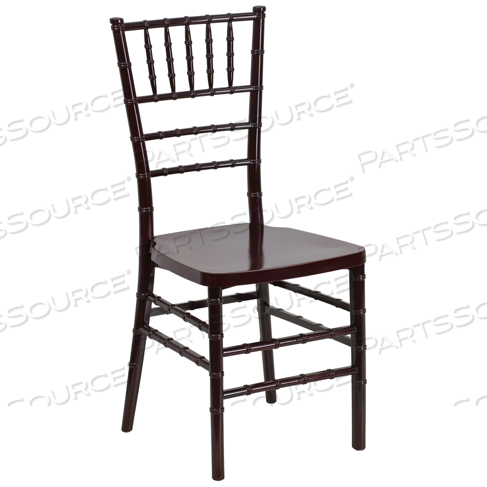 HERCULES PREMIUM SERIES MAHOGANY RESIN STACKING CHIAVARI CHAIR by Flash Furniture
