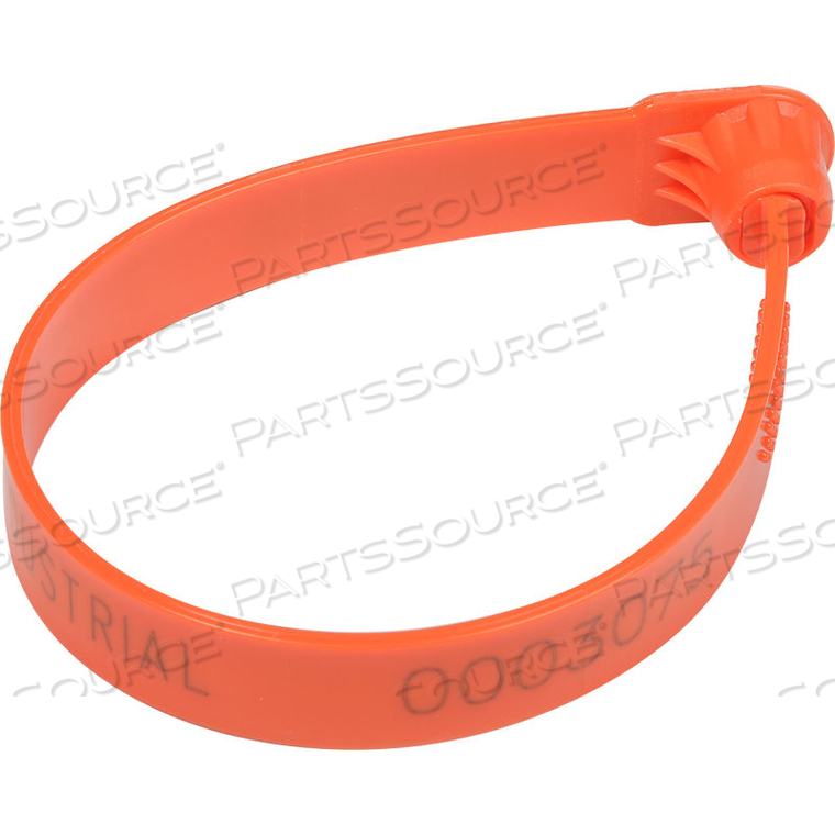FIXED LENGTH PLASTIC TRUCK SEAL, 7.5" ORANGE, 60LBS PULL FORCE, 100/PACK by Cambridge Security Seals LLC FIXED LENGTH PLASTIC TRUCK SEAL, 7.5" ORANGE, 60LBS PULL FORCE, 100/PACK by Cambridge Security Seals LLC