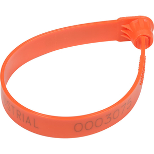 FIXED LENGTH PLASTIC TRUCK SEAL, 7.5" ORANGE, 60LBS PULL FORCE, 100/PACK by Cambridge Security Seals LLC FIXED LENGTH PLASTIC TRUCK SEAL, 7.5" ORANGE, 60LBS PULL FORCE, 100/PACK by Cambridge Security Seals LLC