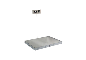 IN-FLOOR DIALYSIS SCALE, 1000 LB, SS DECK, 4 X 3 FT, 855 RECESSED WALL-MOUNT INDICATOR WITH PRINTER by Detecto Scale / Cardinal Scale