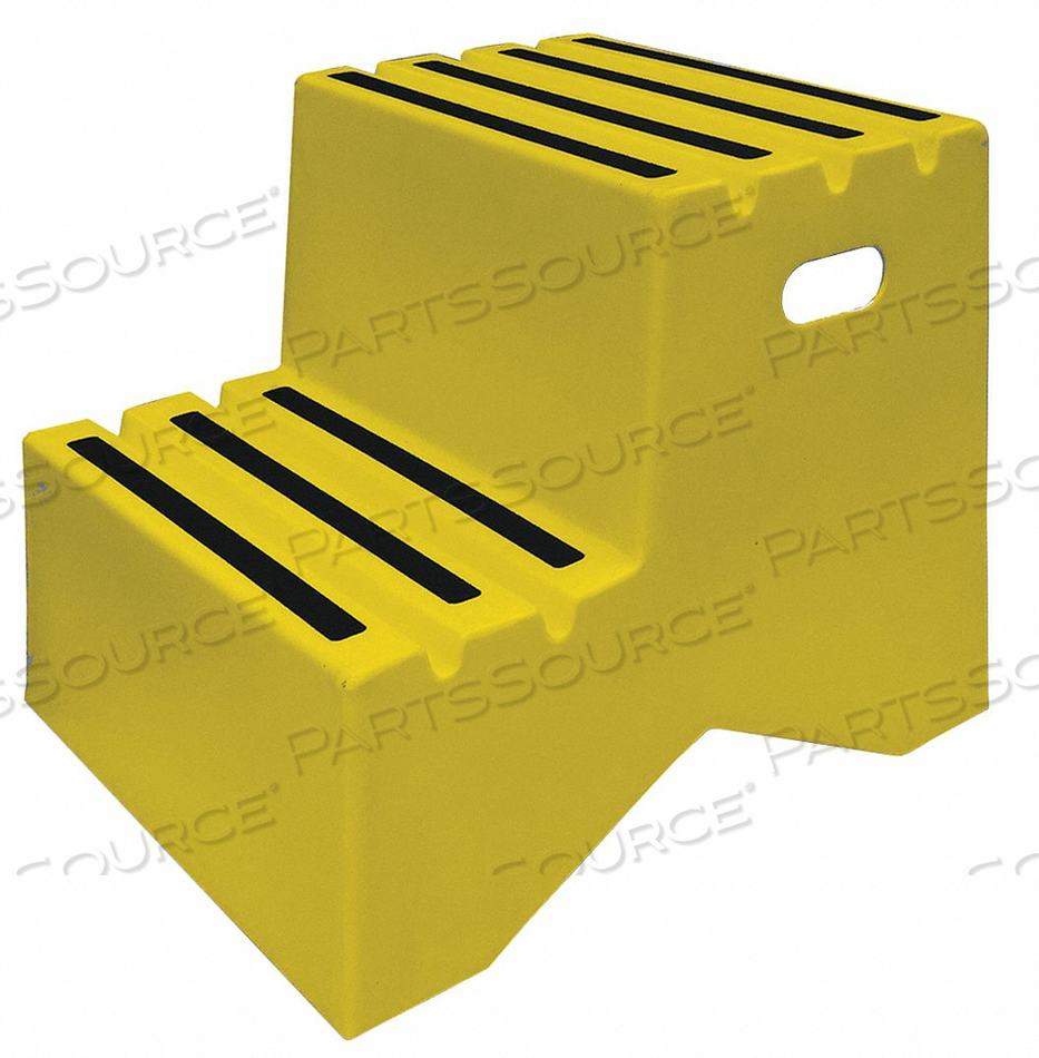 J4024 STEP STAND 2 STEPS POLYETHYLENE YELLOW by DPI