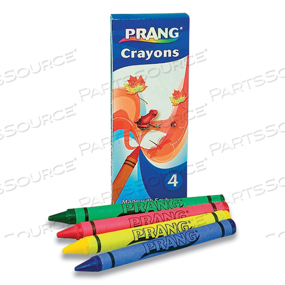 CRAYONS MADE WITH SOY, 4 ASSORTED COLORS/PACK, 288 PACKS/CARTON 