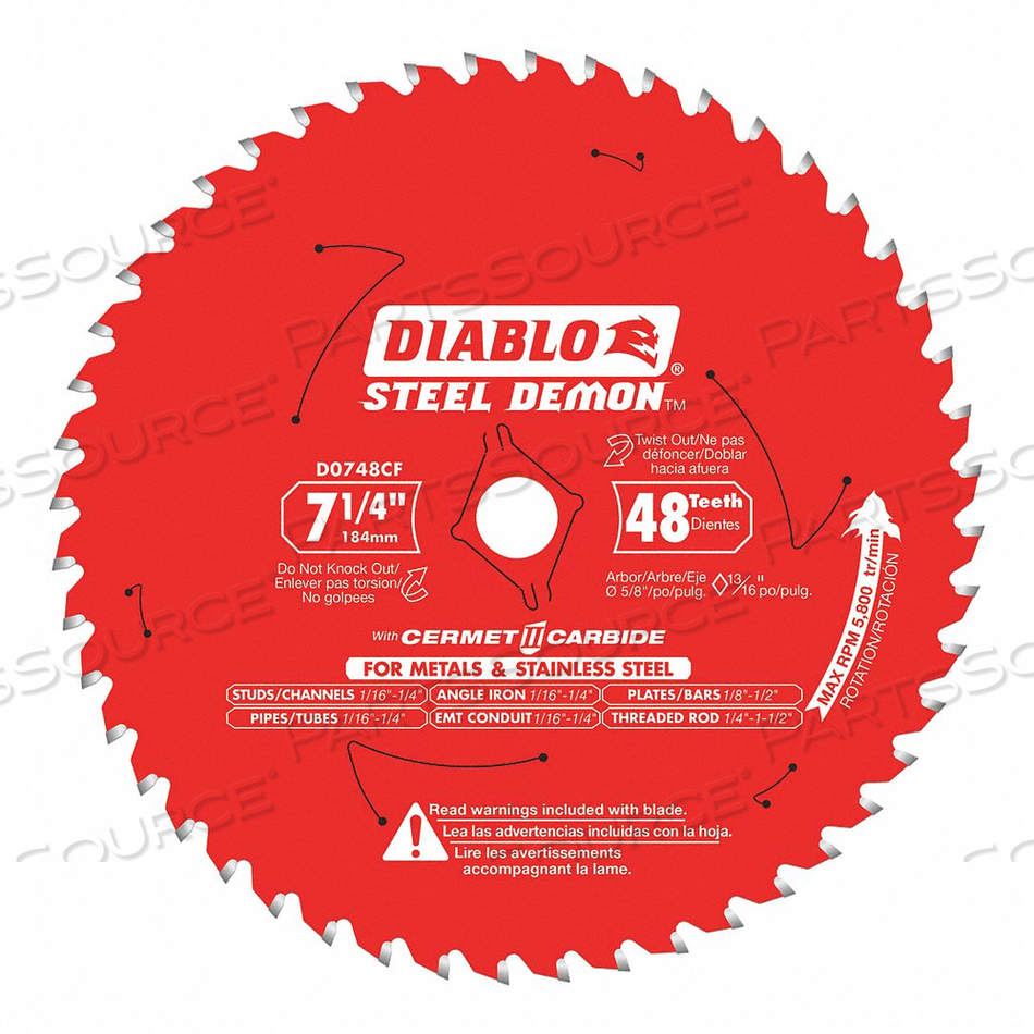 CIRCULAR SAW BLADE BLADE DIA 7-1/4 IN. by Diablo