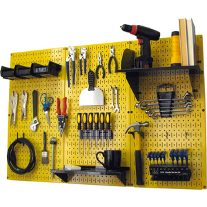 PEGBOARD STANDARD TOOL STORAGE KIT, YELLOW/BLACK, 48" X 32" X 9" by Wall Control Pegboard