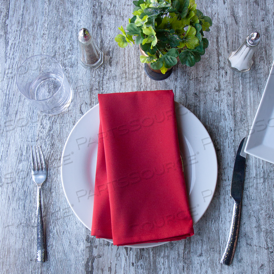 POLY SPUN NAPKINS RED by Monarch Brands Inc.