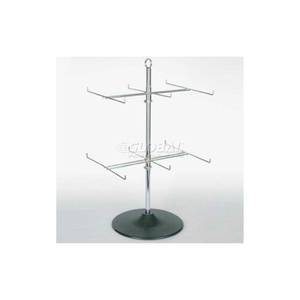 ECONOMY WIRE DISPLAY, 2 TIER SPINNER, CHROME/BLACK by Amko Displays LLC ECONOMY WIRE DISPLAY, 2 TIER SPINNER, CHROME/BLACK by Amko Displays LLC