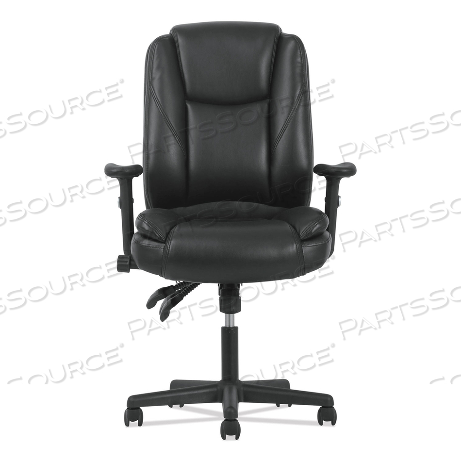 HIGH-BACK EXECUTIVE CHAIR, SUPPORTS UP TO 225 LB, 17" TO 20" SEAT HEIGHT, BLACK 