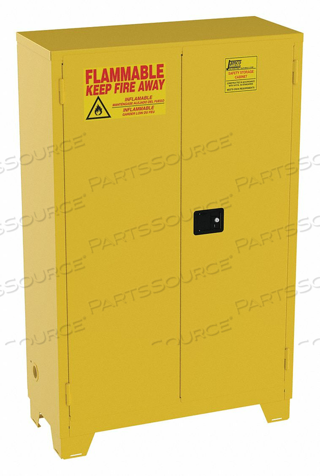 FLAMMABLE SAFETY CABINET 45 GAL. YELLOW by Jamco FLAMMABLE SAFETY CABINET 45 GAL. YELLOW by Jamco