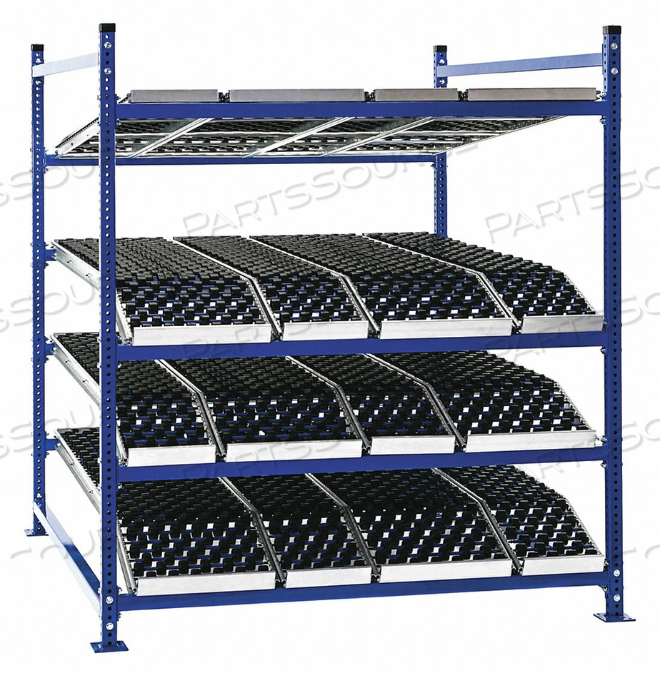 FLOW CELL PRESENTATION GRAVITY RACK ADD-ON, 60"W X 96"D X 72"H by UNEX Manufacturing FLOW CELL PRESENTATION GRAVITY RACK ADD-ON, 60"W X 96"D X 72"H by UNEX Manufacturing