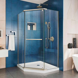 PRISM 36 1/8" X 36 1/8" FRAMELESS PIVOT SHOWER ENC. BRUSHED NICKEL FINISH by Dreamline