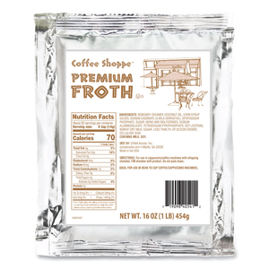 PREMIUM FROTH TOPPING, 1 LB BAG, 12/CARTON by Coffee Shoppe