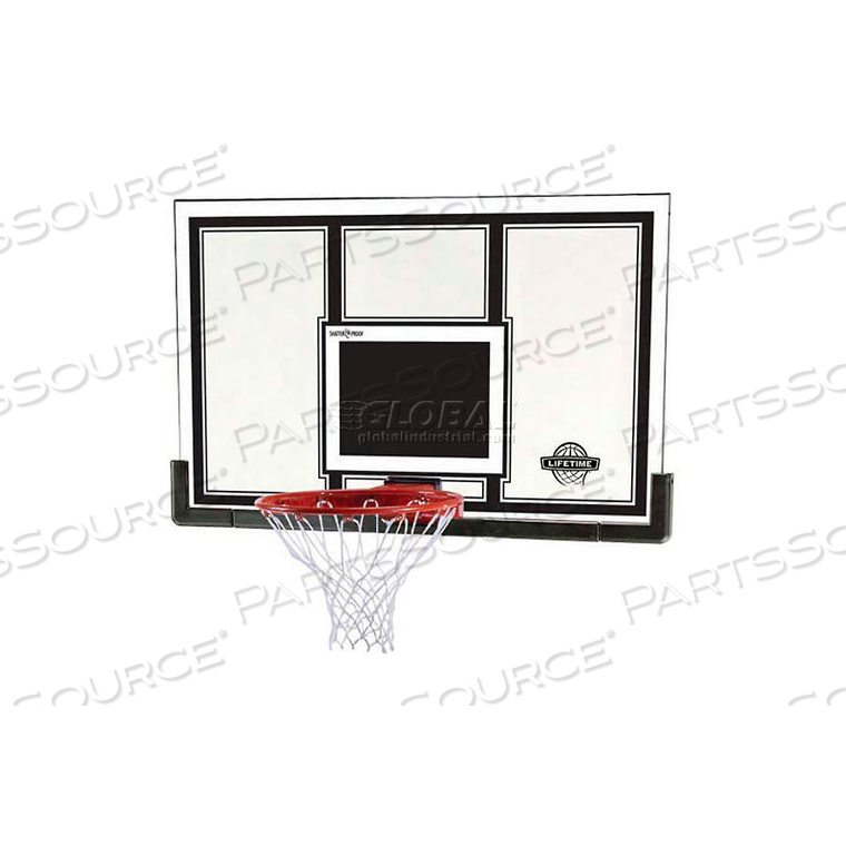 54" STEEL-FRAMED BASKETBALL BACKBOARD WITH SLAM-IT PRO RIM by Lifetime Products 54" STEEL-FRAMED BASKETBALL BACKBOARD WITH SLAM-IT PRO RIM by Lifetime Products