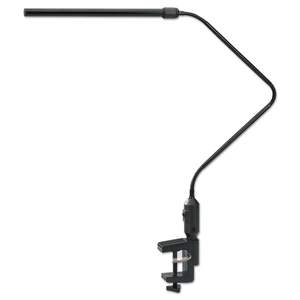 LED DESK LAMP WITH INTERCHANGEABLE BASE OR CLAMP, 5.13W X 21.75D X 21.75H, BLACK by Alera