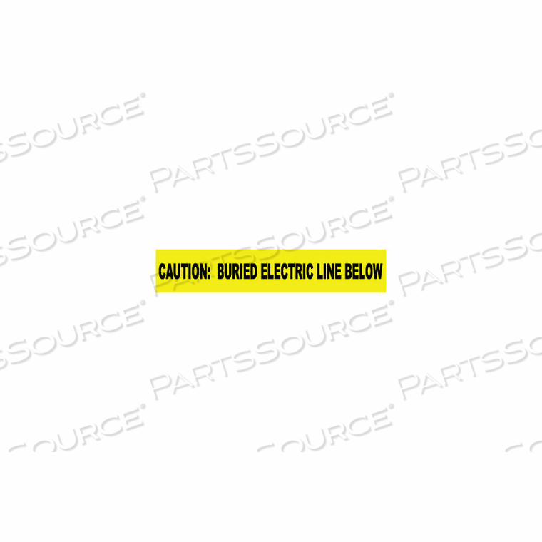 NON-DETECTABLE UNDERGROUND WARNING TAPE - CAUTION BURIED ELECTRIC BELOW - 6"W by National Marker Company NON-DETECTABLE UNDERGROUND WARNING TAPE - CAUTION BURIED ELECTRIC BELOW - 6"W by National Marker Company