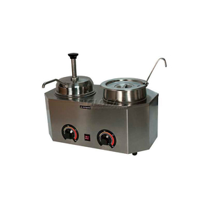 PRO-DELUXE CAN DUAL WARMER UNIT PUMP/LADLE, 19-3/4"W X 11-3/4"D X 9"H - MODEL E by Peragon