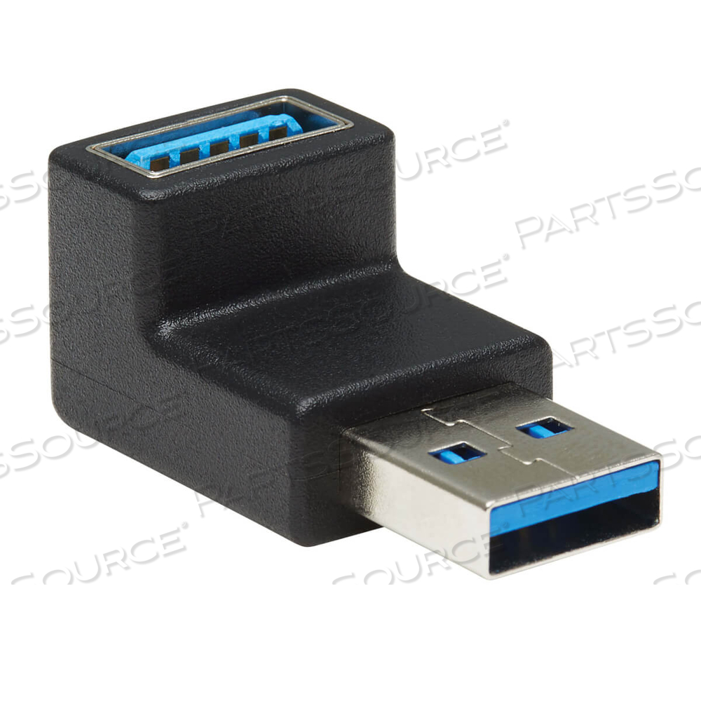USB ADAPTER USB 3.0 SUPERSPEED USB-A/A M/F DOWN ANGLE BLACK by Tripp Lite