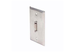 WALL PLATE, STAINLESS STEEL, WITH ONE FEMALE TO FEMALE DVI ADAPTER by L-com, Inc.