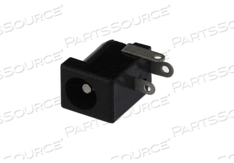 DC POWER CONNECTOR, 2.5 MM, PCB, MALE JACK, BLACK, 24 VDC, 2 POLES, 25 TO 85 DEG C, MEETS ROHS, UL by GE Healthcare