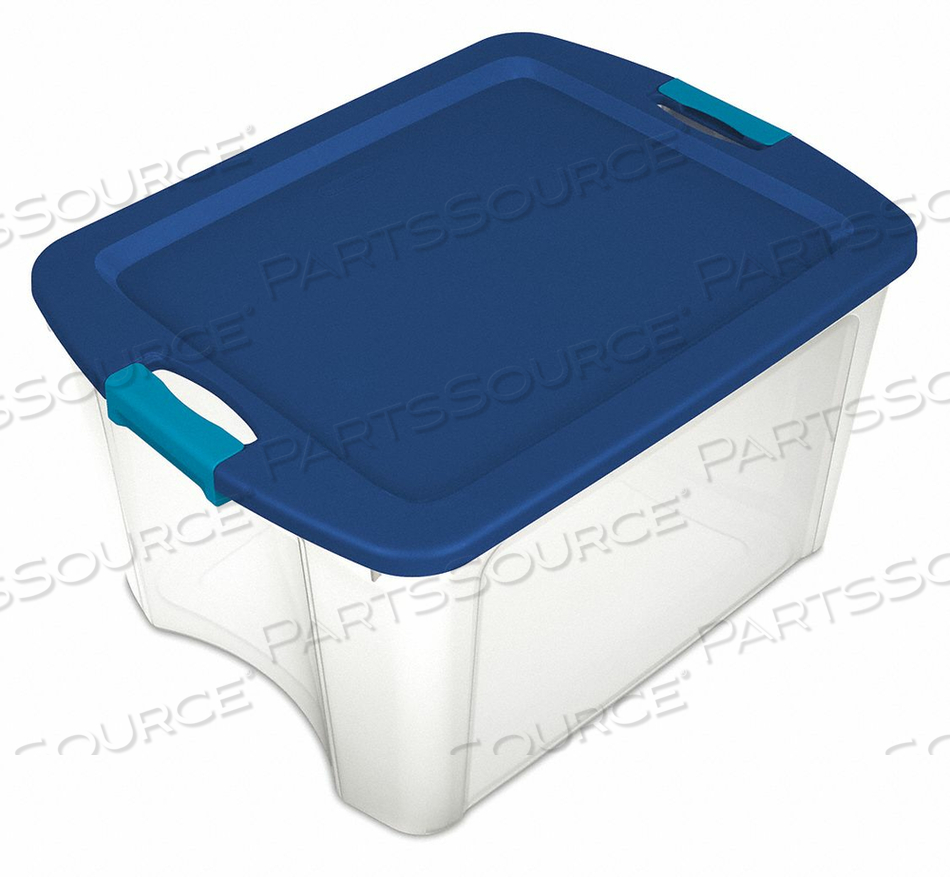 STORAGE TOTE CLEAR/BLUE 12 GAL. 9-1/4 H by Sterilite
