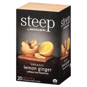 STEEP TEA, LEMON GINGER, 1.6 OZ TEA BAG, 20/BOX by Bigelow