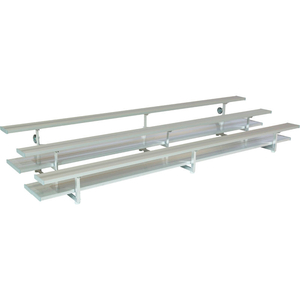 3 ROW NATIONAL REP TIP N ROLL ALUMINUM BLEACHER, 24' LONG, SINGLE FOOTBOARD by Gt Grandstands By Ultraplay 3 ROW NATIONAL REP TIP N ROLL ALUMINUM BLEACHER, 24' LONG, SINGLE FOOTBOARD by Gt Grandstands By Ultraplay