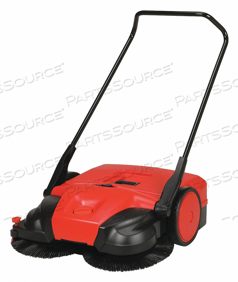 31" BATTERY POWERED TRIPLE BRUSH PUSH POWER SWEEPER, 13.2 GALLON CAPACITY by Bissell Commercial