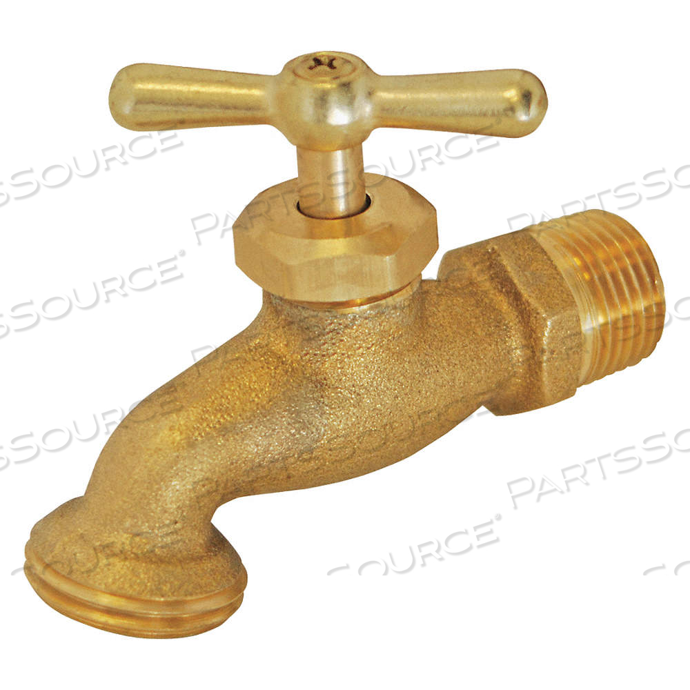 HOSE BIBB, T-HANDLE, MIPS, STD, BRASS, 3/4 IN INLET SIZE by Approved Vendor HOSE BIBB, T-HANDLE, MIPS, STD, BRASS, 3/4 IN INLET SIZE by Approved Vendor