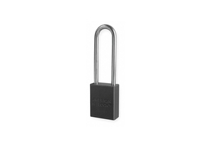 D8965 LOCKOUT PADLOCK KA BLACK 1-7/8 H by American Lock