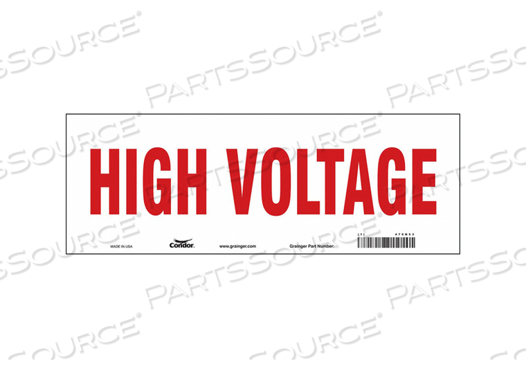 SAFETY SIGN 14 WX5 H 0.004 THICKNESS 