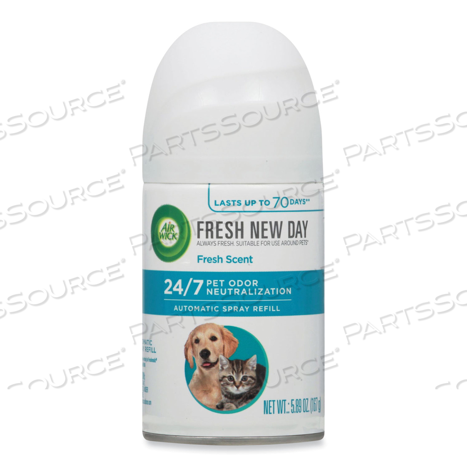 PET ODOR NEUTRALIZATION AUTOMATIC SPRAY REFILL, FRESH SCENT, 5.89 OZ AEROSOL SPRAY, 6/CARTON 