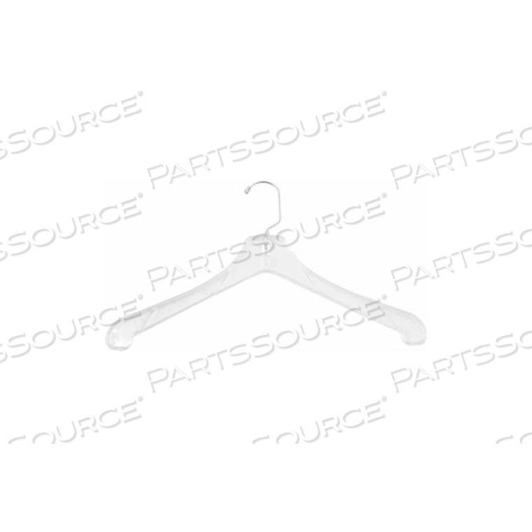 NAHANCO COAT HANGER W/SHORT HOOK-HEAVY WEIGHT, 17"L, BREAK RESISTANT, PKG QTY 100 by National Hanger Company Inc.