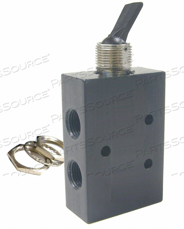 TOGGLE VALVE 4 WAY 1/8 IN NPT by Pneumadyne